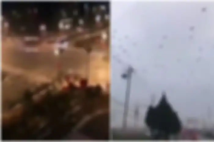Tangkap layar video yang viral di media sosial masyarakat China