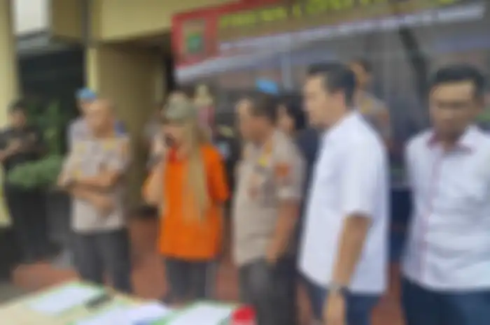 Lucinta Luna saat konferensi pers kasus penyalahgunaan narkoba di Polres Jakarta Selatan, pada Kamis (13/2/2020).