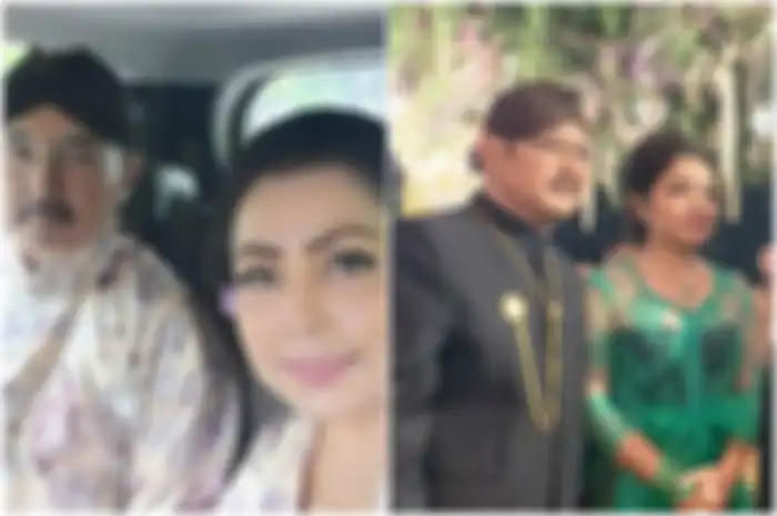 Kekompakan Mayangsari dan suami ketika menghadiri pernikahan mantan suami Lulu Tobing 