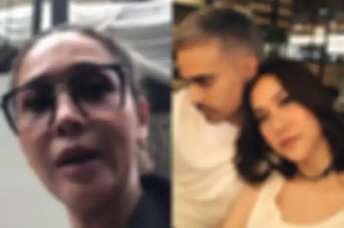 Kolase foto BCL, Ashraf dan Maia saat mengunjungi rumah duka 