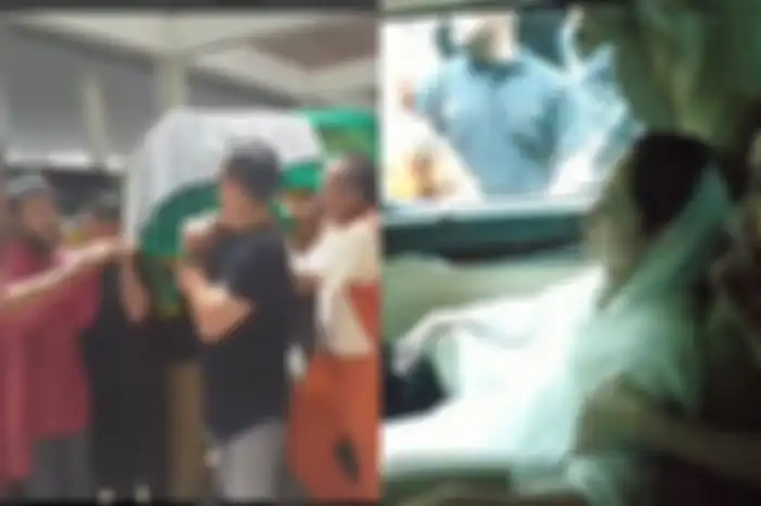 BCL berusaha tegar mengangtar kepergian suaminya ke peristirahatan terakhir.