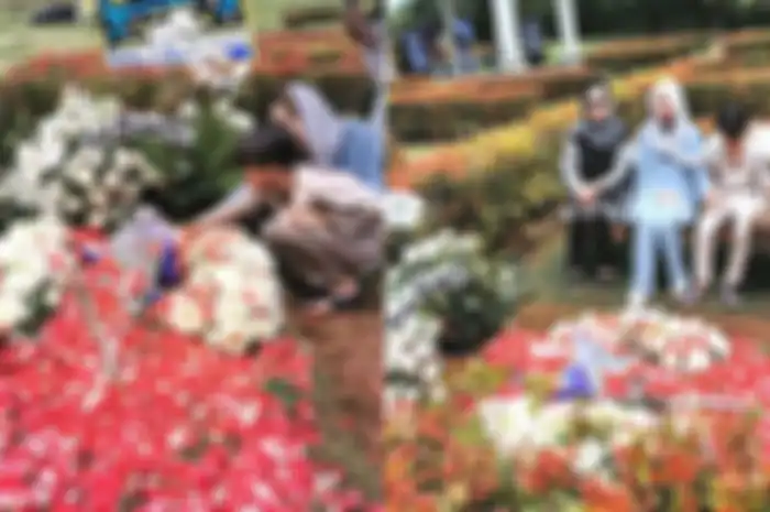 BCL, Noah, dan keluarga besar sedang ziarah ke makam Ashraf Sinclair (19/02/2020)