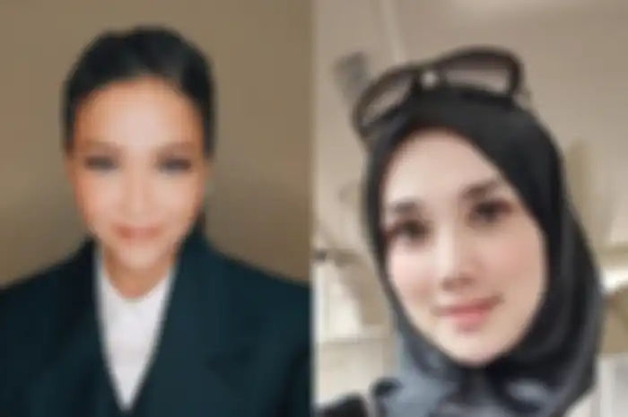 kolase foto Maia Estianty - Mulan Jameela