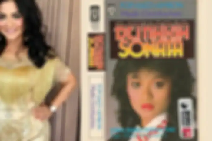 Kolase foto Betharia Sonata dan cover album