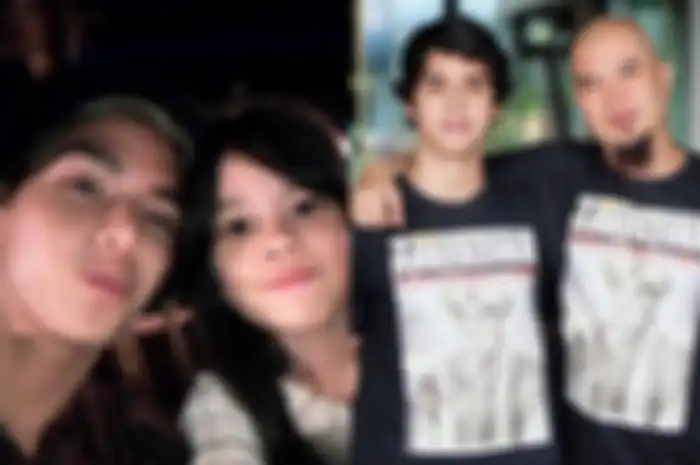 Kolase foto Ahmad Dhani, Al Ghazali dan Safeea Ahmad