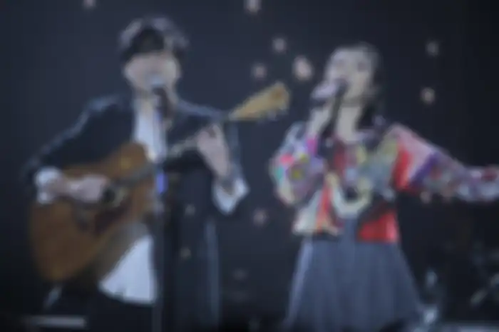 Isyana Sarasvati dan suami, Rayhan Maditra Indrayanto, tampil di Java Jazz Festival 2020 yang diselenggarakan di JI Expo Kemayoran, Jakarta Pusat pada Jumat (28/2/2020).