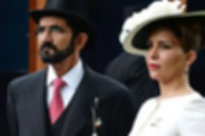 Emir Dubai Sheikh Mohammed bin Rashid al-Maktoum bersama istrinya, Putri Haya.