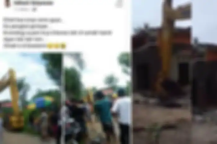 Viral Video TKI Korea Bawa Buldoser Robohkan Rumah di Ponorogo, Ngamuk Istri Hamil Sama Cowok Lain 