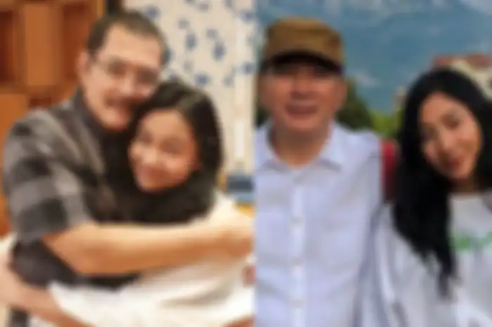 Kedua cucu Soeharto, Khirani Trihatmodjo & Papa (kiri) dan Gayanti Hutami dan Papa (kanan)