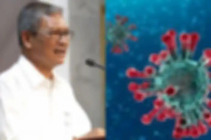 Kolase Sekretaris Direktorat Jendral Pencegahan dan Pengendalian Penyakit Kemenkes Achmad Yurianto dan ilsutrasi virus corona ( Source: via tribun solo)