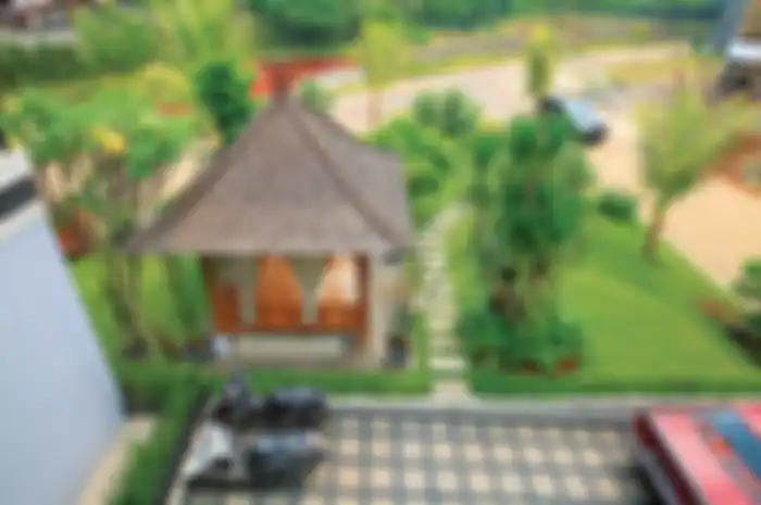 Ilustrasi Gazebo eening di bangunan tanpa dinding.