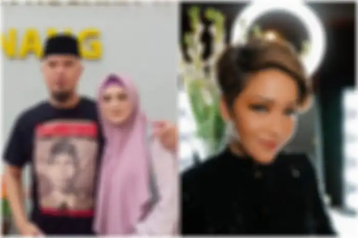 Ahmad Dhani bersama Mulan Jameela (kiri). Maia Estianty (kanan).