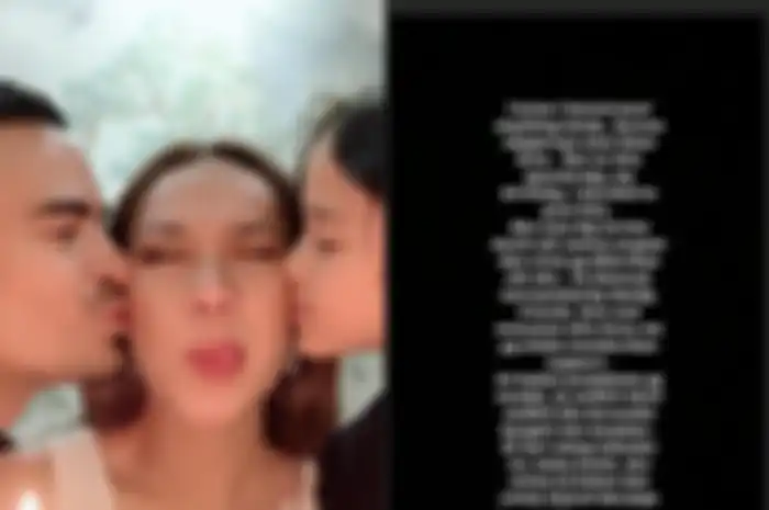 (Kiri) Bunga Citra Lestari bersama mendiang Ashraf Sinclair dan putranya, Noah Sinclair