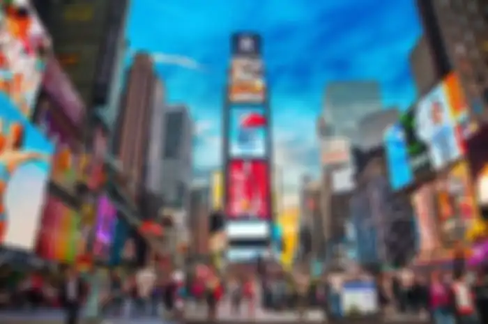 Times Square, New York, Amerika Serikat.