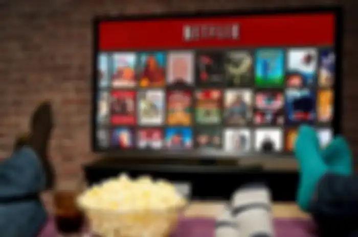 Ilustrasi menonton Netflix