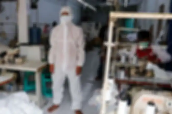 Ilustrasi baju hazmat