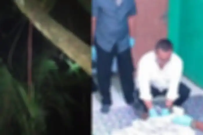 Sopir taksi online ditemukan tewas gantung diri di pohon sengon di belakang rumahnya, Kecamatan Cikarang Timur, Kabupaten Bekasi, Senin (6/4/2020) malam. 