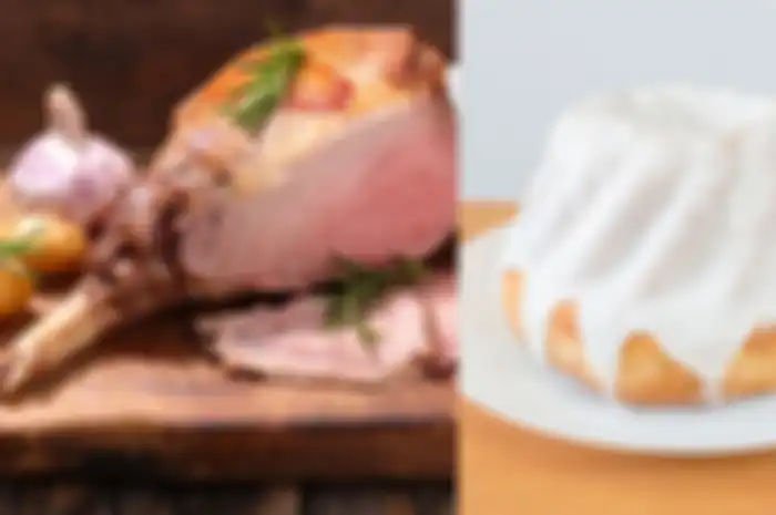 leg of lamb menjadi sajian spesial paskah ala Perancis, dan babka wielkanocna menjadi sajian spesial paskah ala Polandia