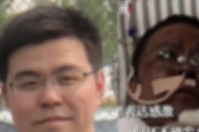 Dr Hu Weifeng (foto di sebelah kiri sebelum jatuh sakit) telah berada di tempat tidur selama 99 hari