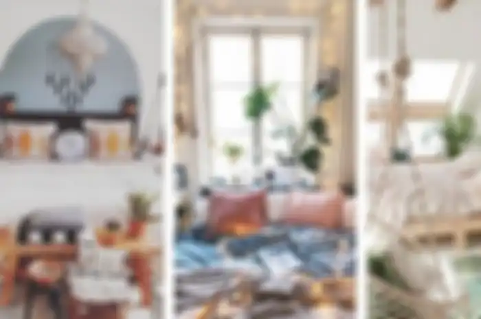 Dekorasi kamar dengan gaya Bohemian