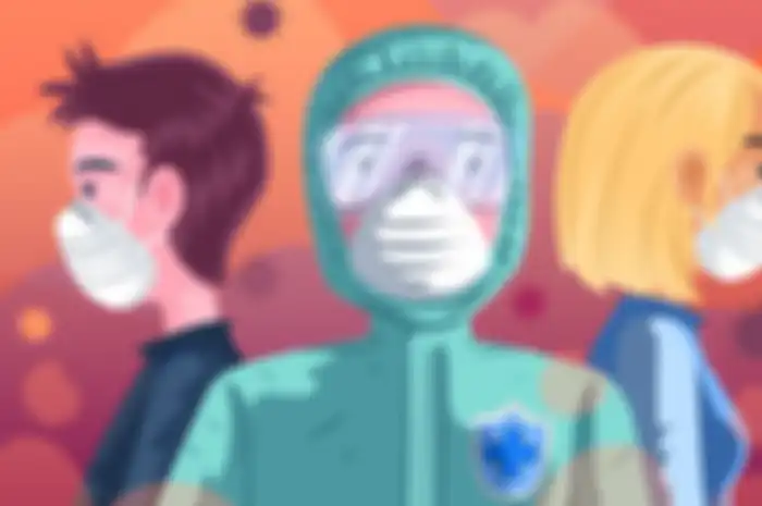 Ilustrasi Penyebaran Virus Corona .