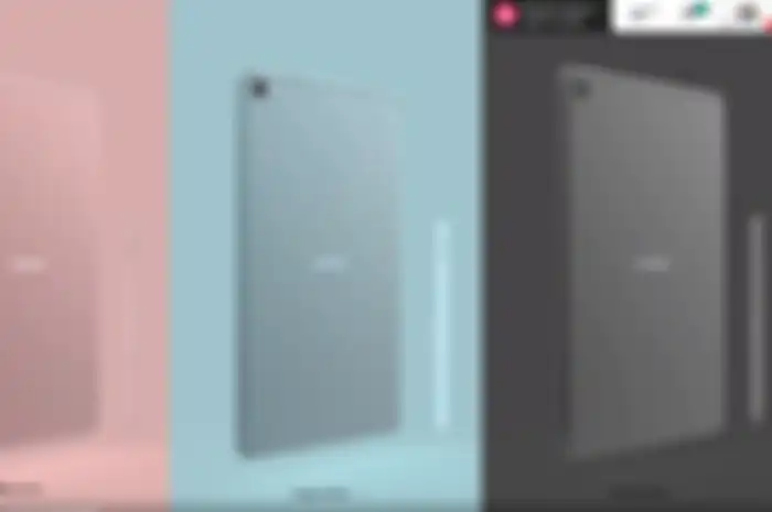 Varian warna Samsung Galaxy Tab S6 Lite yaitu Chiffon Pink, Anggora Blue, dan Oxford Gray.