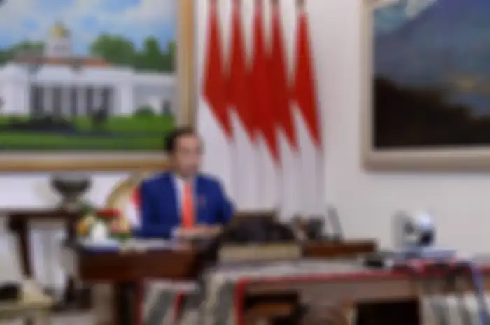 Presiden Joko Widodo mengikuti Konferensi Tingkat Tinggi (KTT) Gerakan Non-Blok (GNB) khusus membahas penanganan Covid-19 dari Istana Kepresidenan Bogor, Senin malam, 4 Mei 2020.