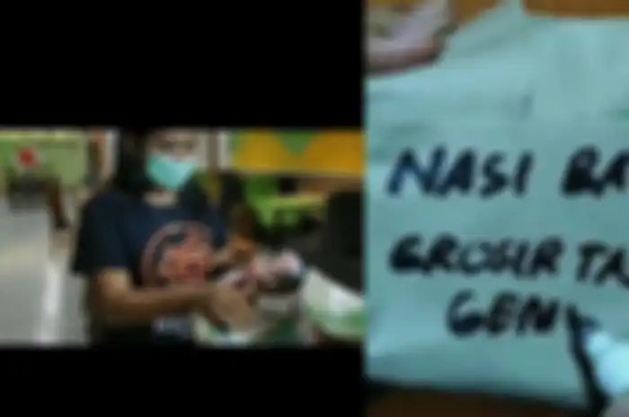 Pasutri yang viral membagikan nasi bungkus berisikan uang Rp 1 juta 