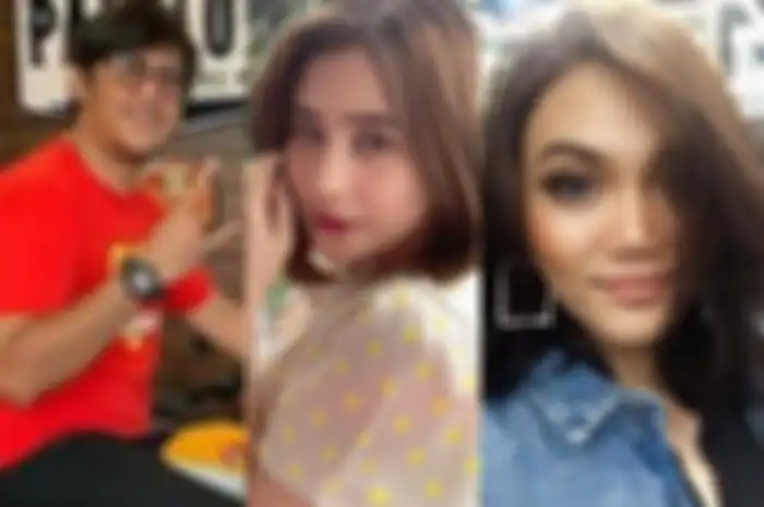 Kolase foto Andre Taulany, Prilly Latuconsina, dan Rina Nose.