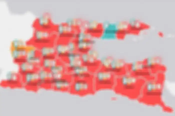 Ilustrasi zona merah, zona hijau, zona hitam dan zona biru
