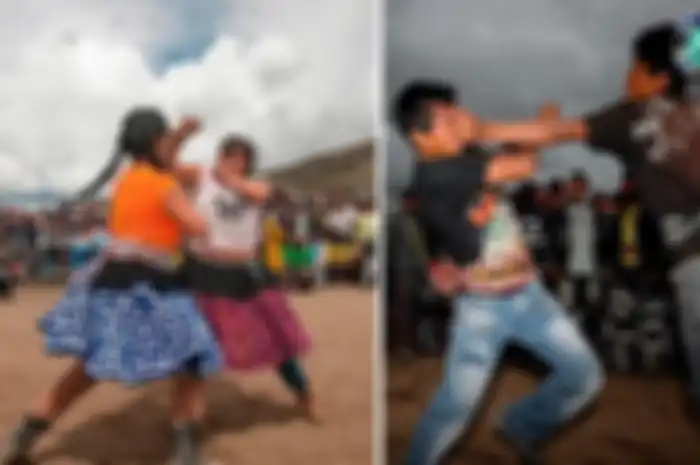 tradisi budaya masyarakat Peru saat nyelesaiin masalah pribadi dengan baku jontos, supaya nggak ada rasa dendam