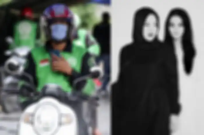 Kolase Driver Ojek Online dan Risa Saraswati.
