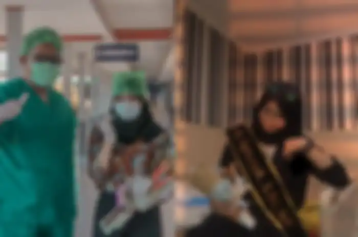 Siti Nurhalizah, seorang mahasiswi yang berhasil peroleh gelar meski dirawat di rumah sakit karena Covid-19.