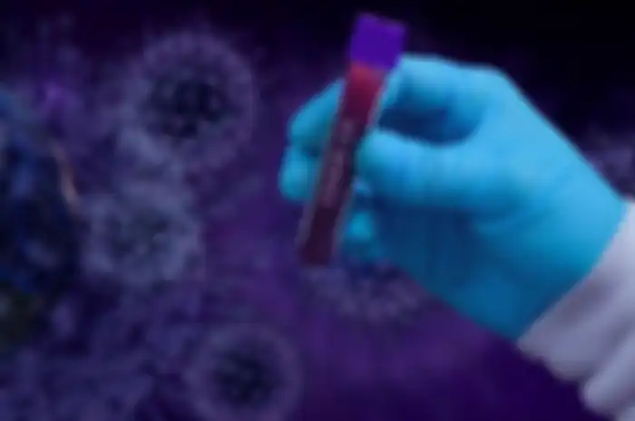 Ilustrasi tes virus corona.