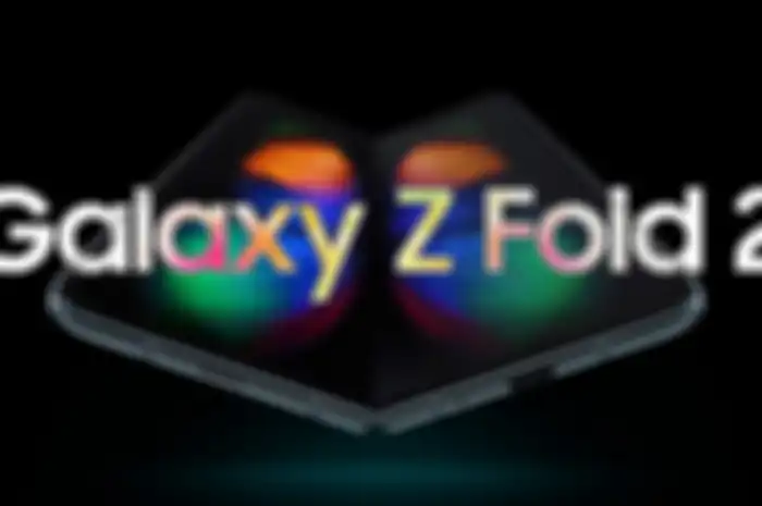 Ilustrasi poster Galaxy Z Fold 2.