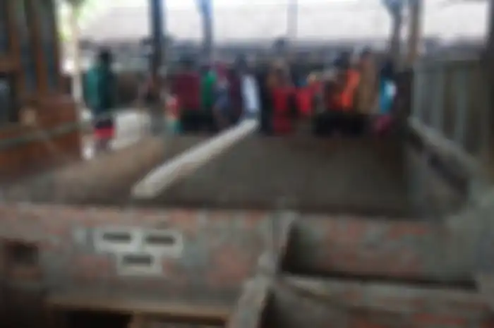 Rumah milik Giman (47) warga Desa Mengger, Kecamatan Karanganyar Kabupaten Ngawi, Jawa Timur.