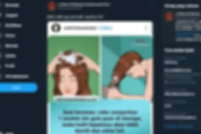 Viral unggahan di twitter yang menunjukan petunjuk pake sampo dengan gula pasir untuk kesehatan kulit kepala