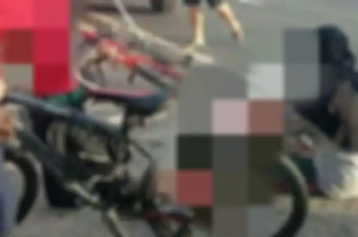 Kecelakaan yang menimpa bocah 9 tahun saat asyik bersepeda bersama keluarganya di Jalan DPU Cawas - Weru, tepatnya di Dumuh Tanjung, Desa Barepan, Kecamatan Cawas, Kabupaten Klaten, Minggu (26/7/2020). 