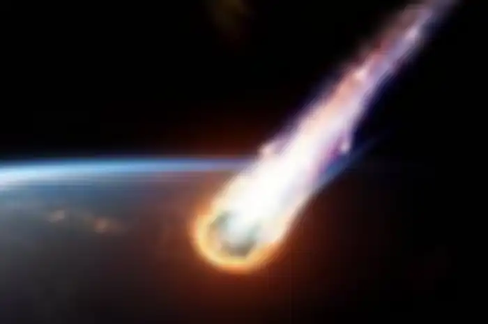 Ilustrasi jatuhnya meteorit.