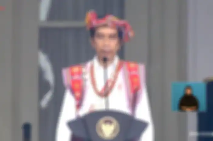 Presiden Jokowi saat Upacara HUT RI ke 75