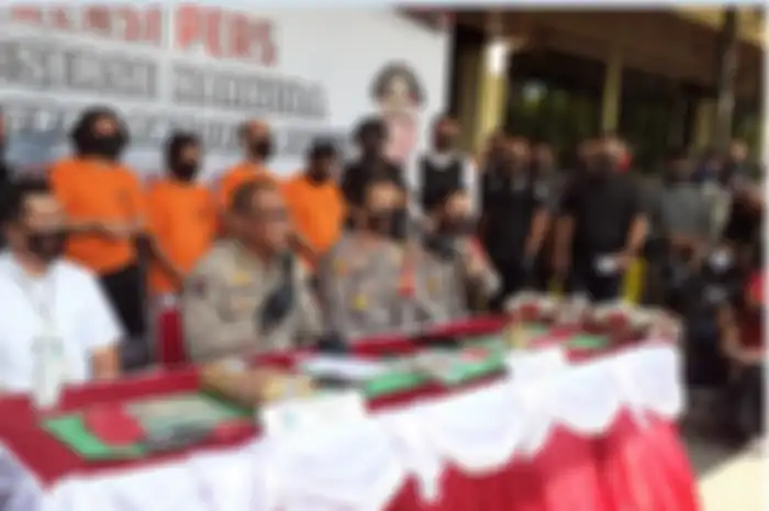 Konferensi pers kasus narkoba kru band J-Rocks di Polres Pelabuhan Tanjung Priok, Jakarta Utara, Sabtu (22/8/2020).