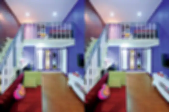 Warna biru pun bisa menciptakan suasana feminin di kamar tidur,