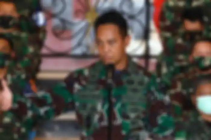 KSAD Andika Perkasa saat melakukan konferensi pers