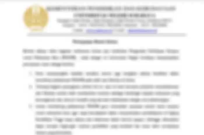 Tangkapan layar surat pernyataan dari pihak Unesa soal viralnya video ospek virtual
