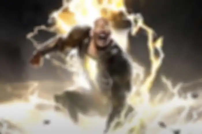 Ilustrasi The Rock sebagai Black Adam