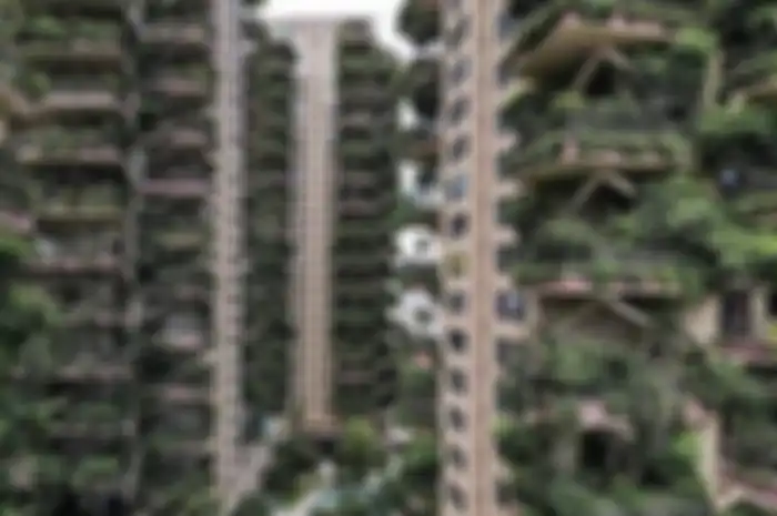 Sebuah foto tak bertanggal yang menampilakn properti hunian Taman Hutan Kota Qiyi di Chengdu, China.