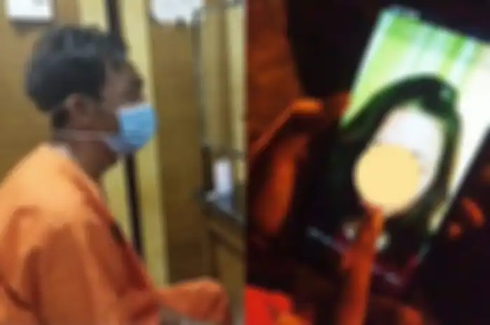 A terduga pelaku pembunuhan (kiri) dan foto korban (kanan)