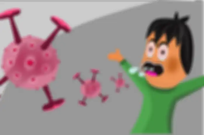 Penularan virus corona (ilustrasi)
