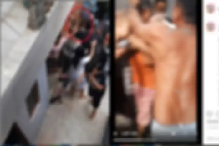 Gara=gara semen, tetangga di Pulogadung, Jakarta Timur saling berantem, salah satunya bawa celurit