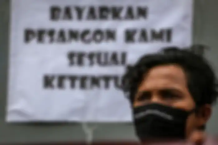 ilustrasi penolakan omnibus law